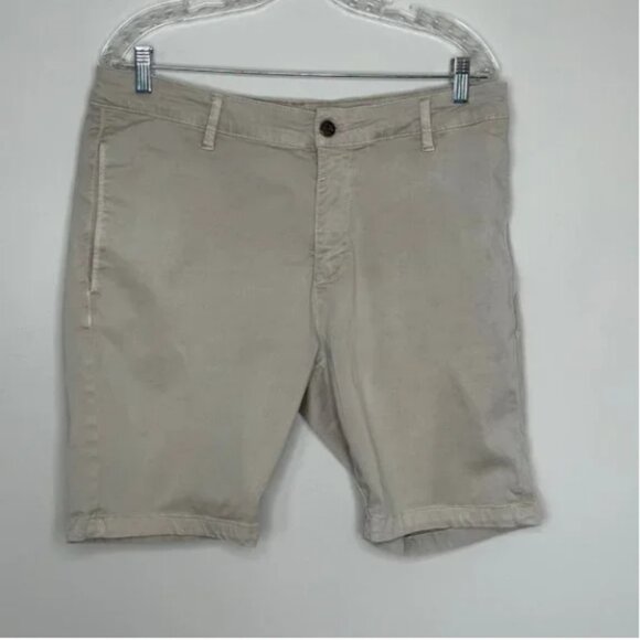 7 Downie St. Men's Oatmeal Shorts Size 36 9" Tapered Shorts - Picture 2 of 7